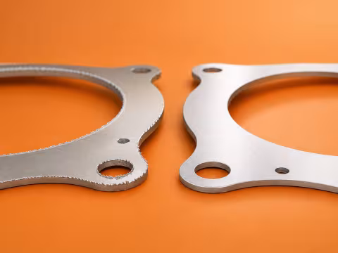 sanded parts on the machine