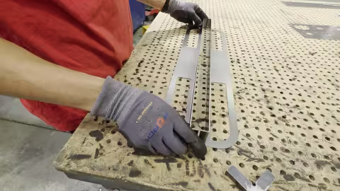 Checking repeatability by comparing two bent metal parts
