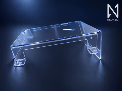 Bent 2 mm clear polycarbonate machine guard
