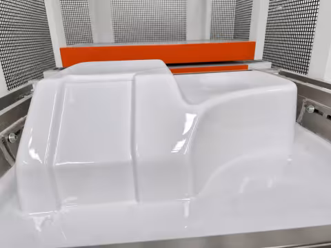 The formed panel straight off the mould