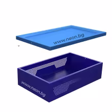 enclosure with cover open