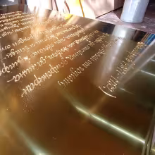 Engraving copper